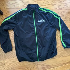 Men’s 3X Seahawks NFL Black Jacket with Green Accents